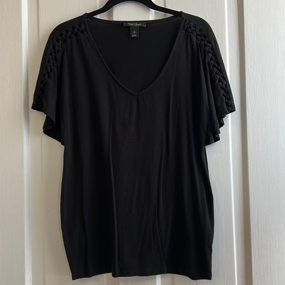 WHBM sexy braided sleeved Tee size M